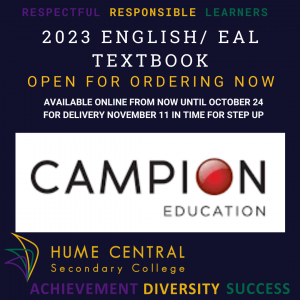 2023 English/ EAL Textbook - Online Ordering Open Now