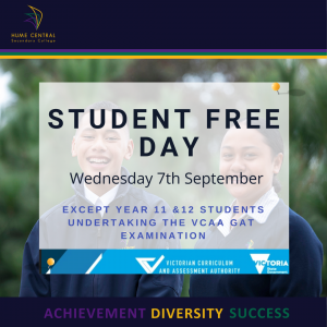 Wednesday September 7 - Pupil Free Day