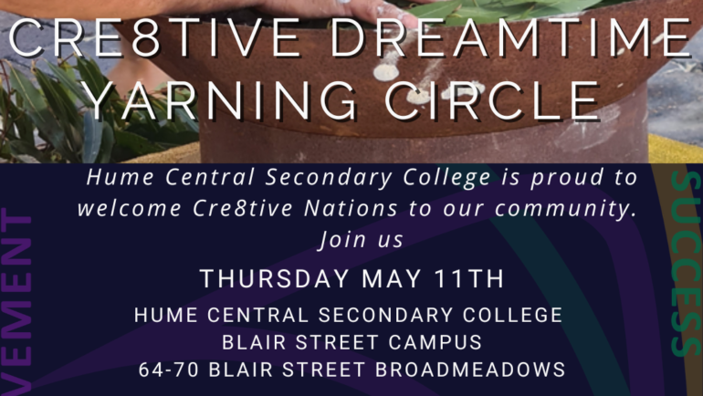 Cre8tive Dreamtime Yarning Circle – Thursday 11th May 