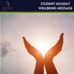 Student holiday wellbeing message