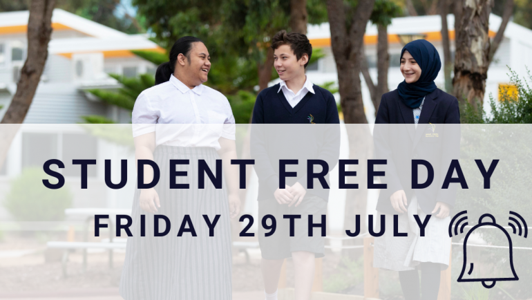 Student Free Day – Friday 29th July